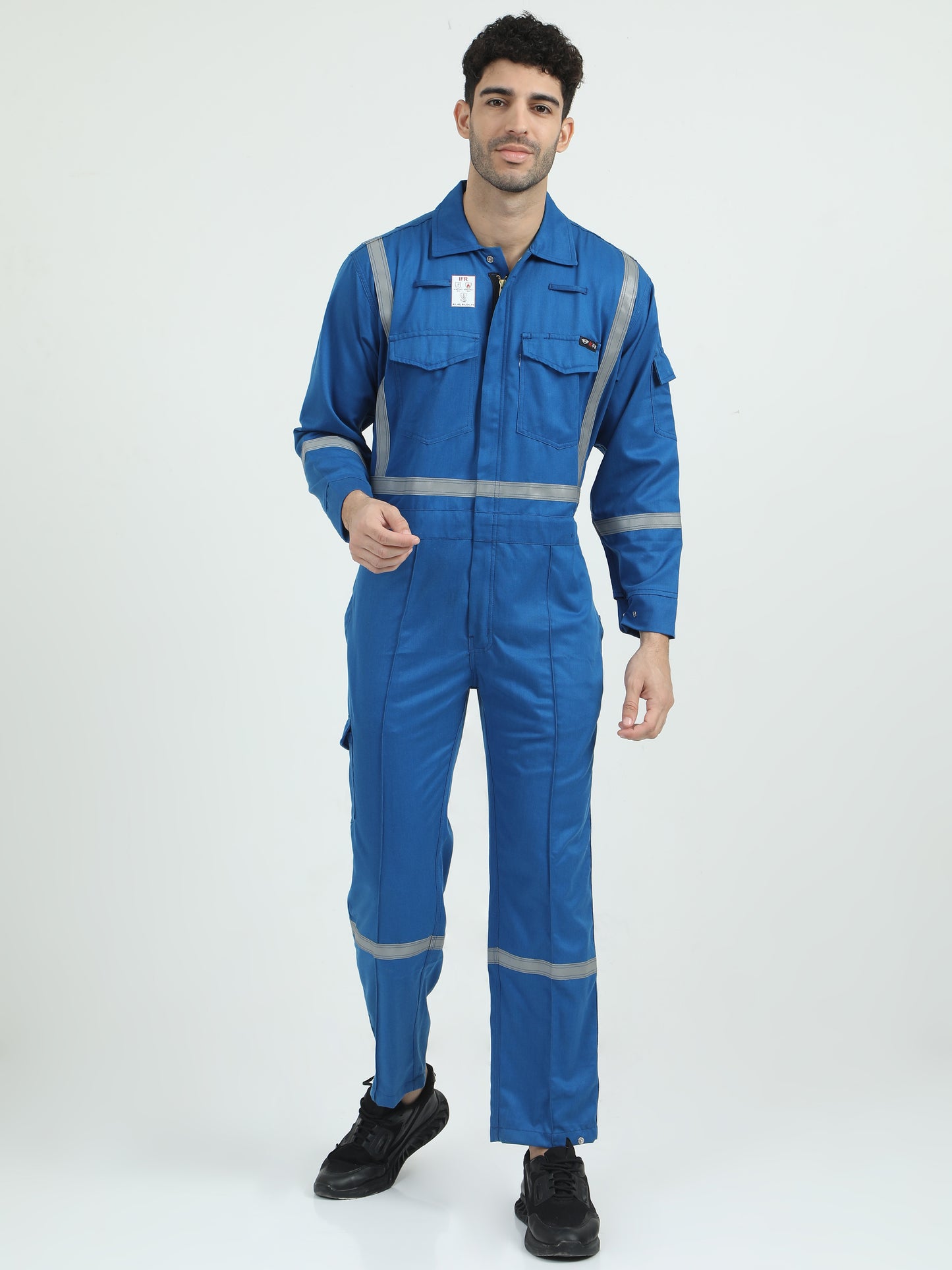 NuMode Industrial Inherent Fire Retardant High-Visibility Coverall - Blue