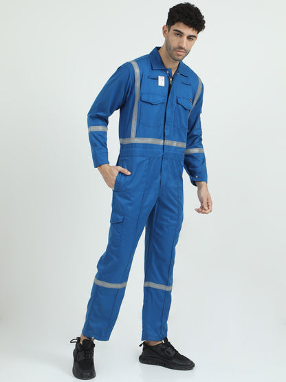 NuMode Industrial Inherent Fire Retardant High-Visibility Coverall - Blue