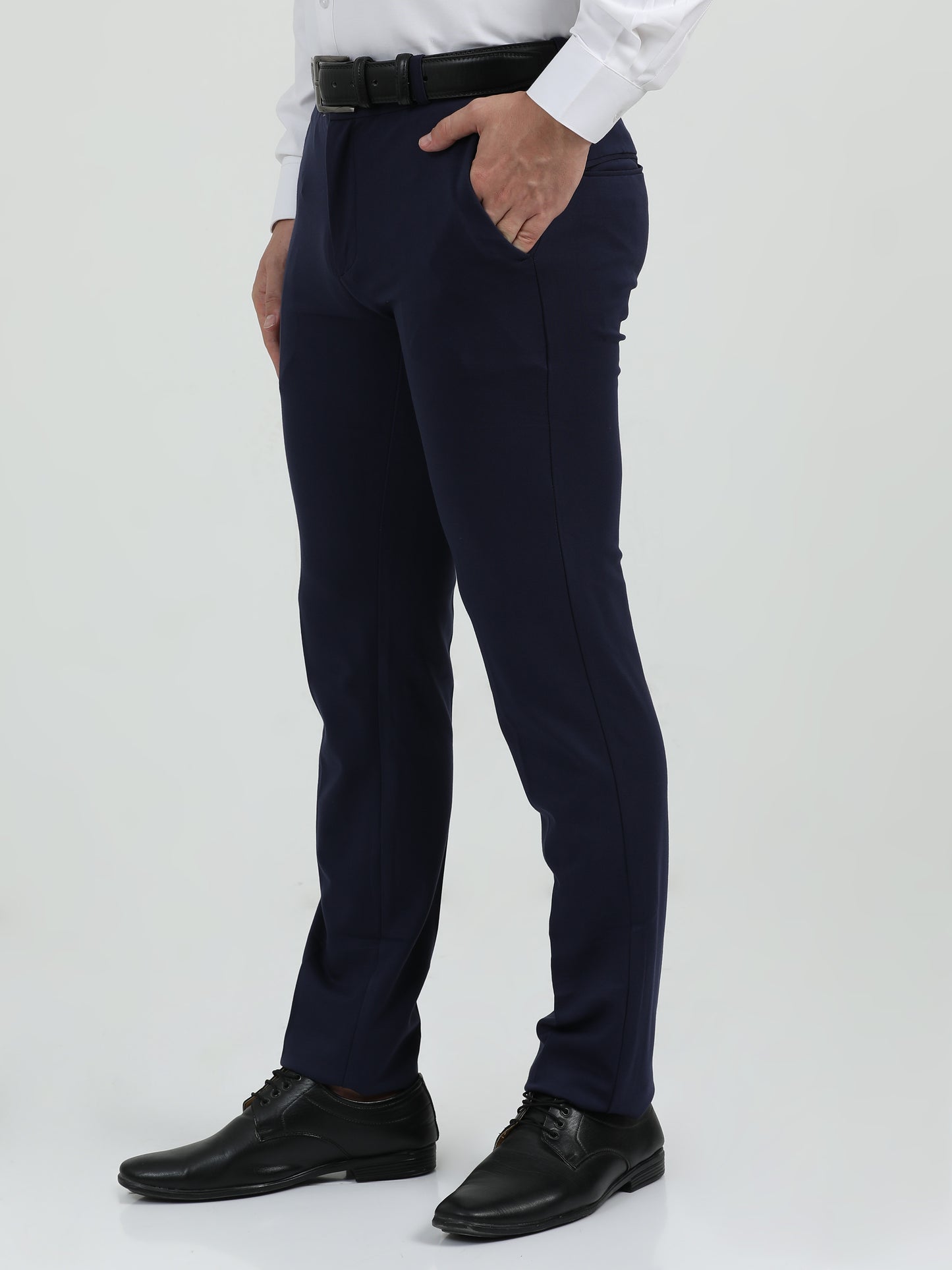 NuMode Cotton Stretch Formal Trousers - black