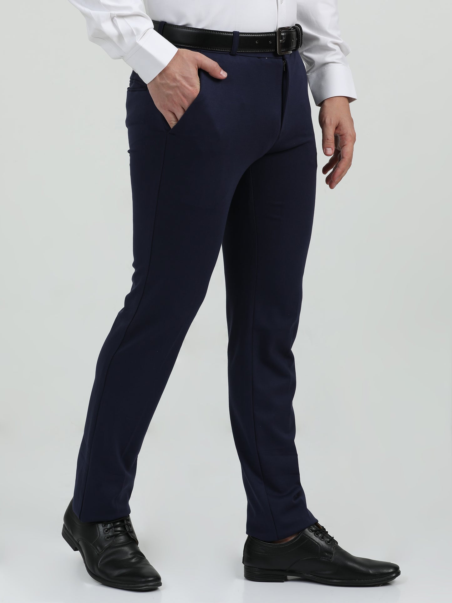 NuMode Cotton Stretch Formal Trousers - black