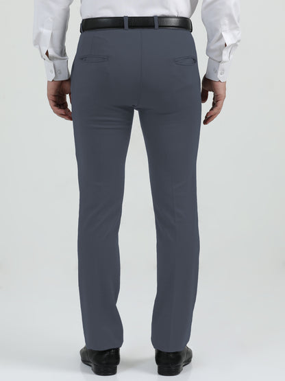 NuMode Cotton Stretch Formal Trousers - Grey