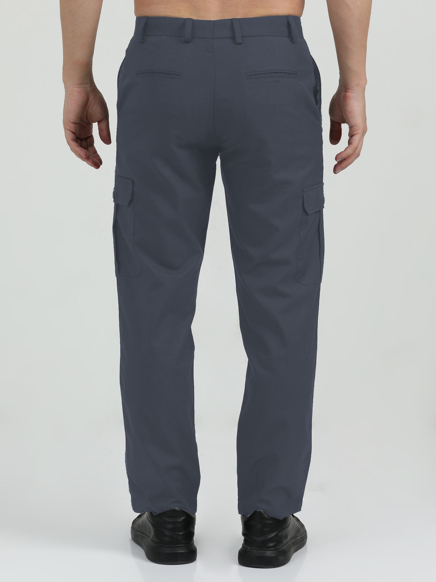 NuMode Cotton Stretch Double Pocket Cargo Trousers - Grey