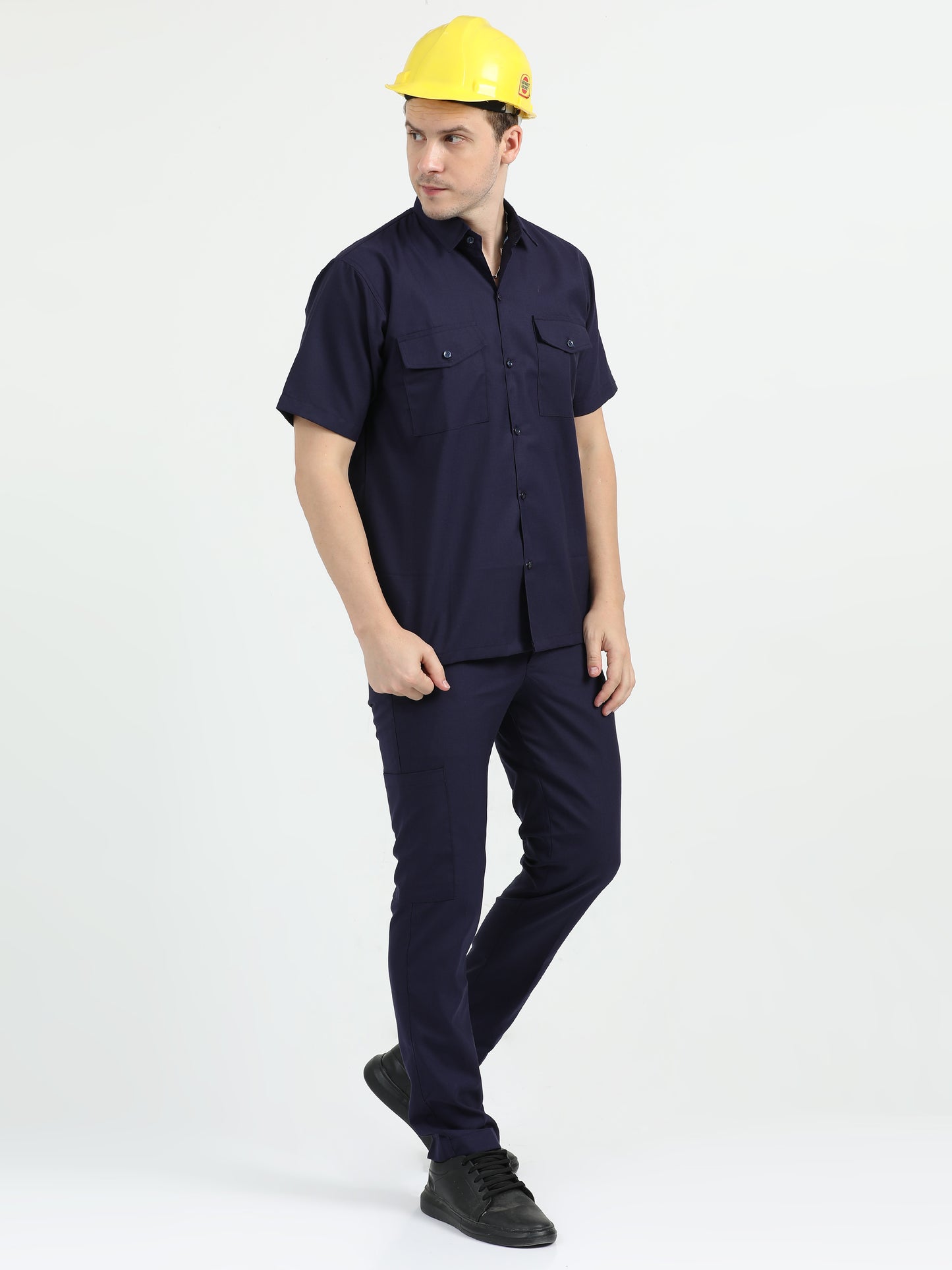 NuMode Half Sleeves Work Shirt and Cargo Uniform Set - Navy