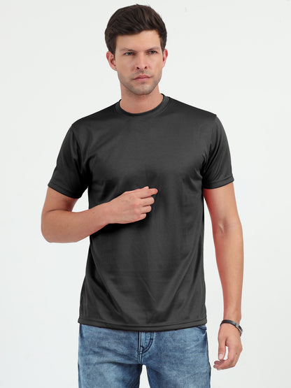 NuMode DryFit Round Neck T-Shirt - Black