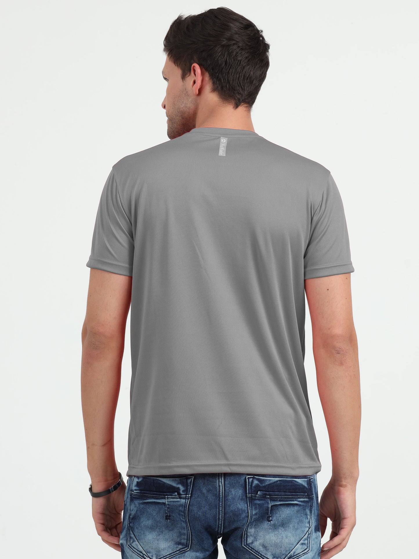 NuMode DryFit Round Neck T-Shirt - Grey