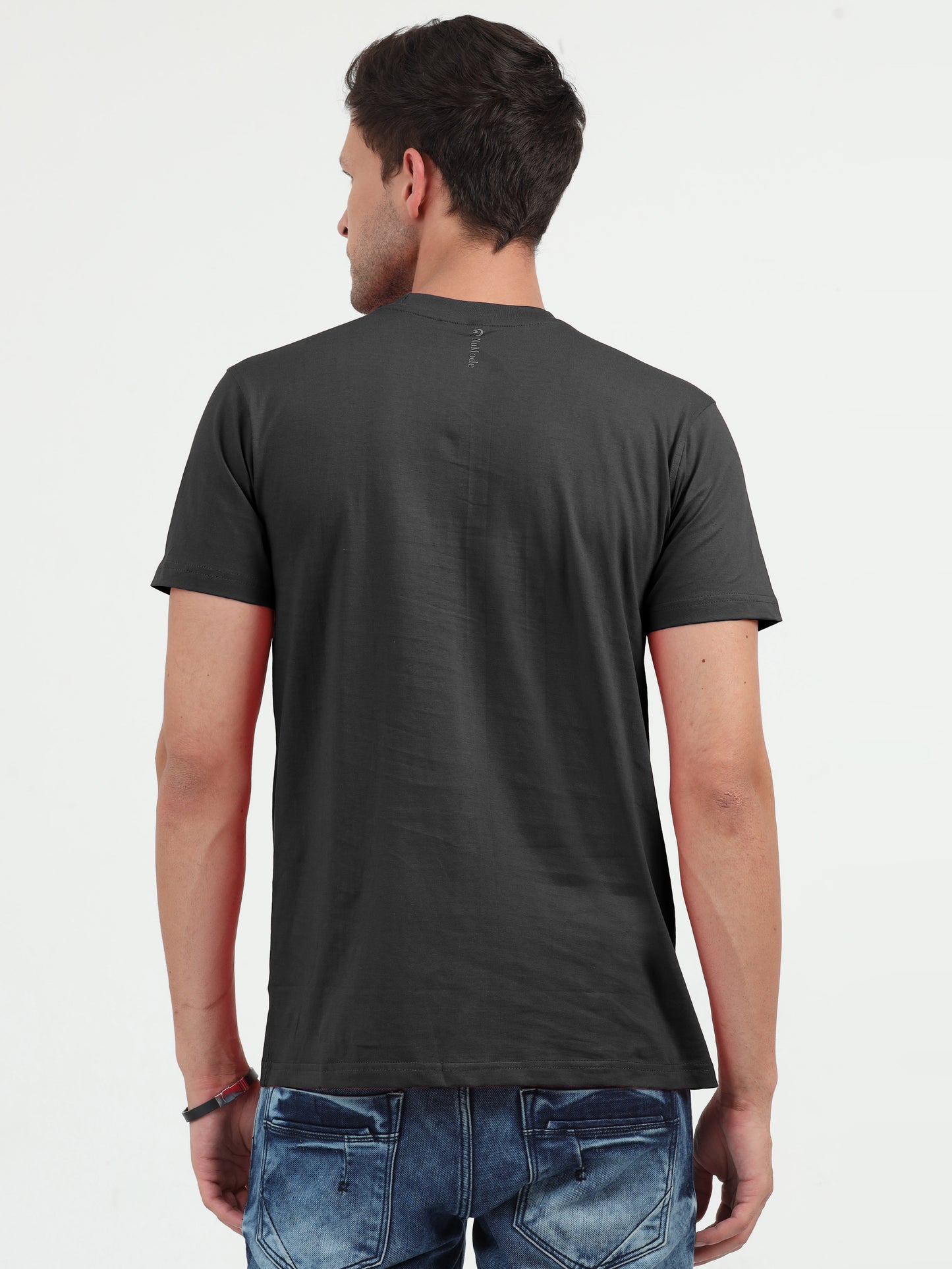 NuMode 100% Cotton Round Neck T-Shirt - Black