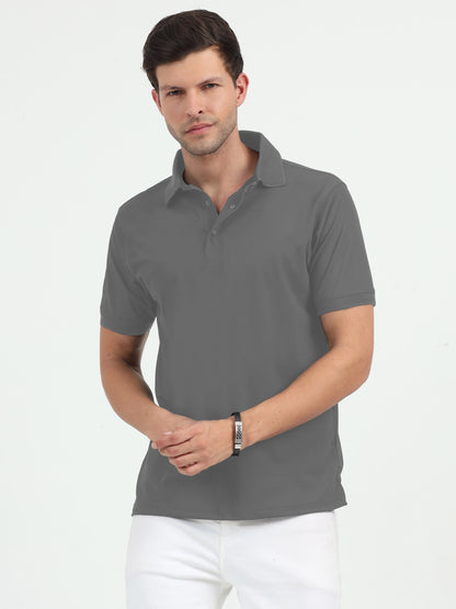 NuMode DryFit Jaquard Collar Polo - Grey