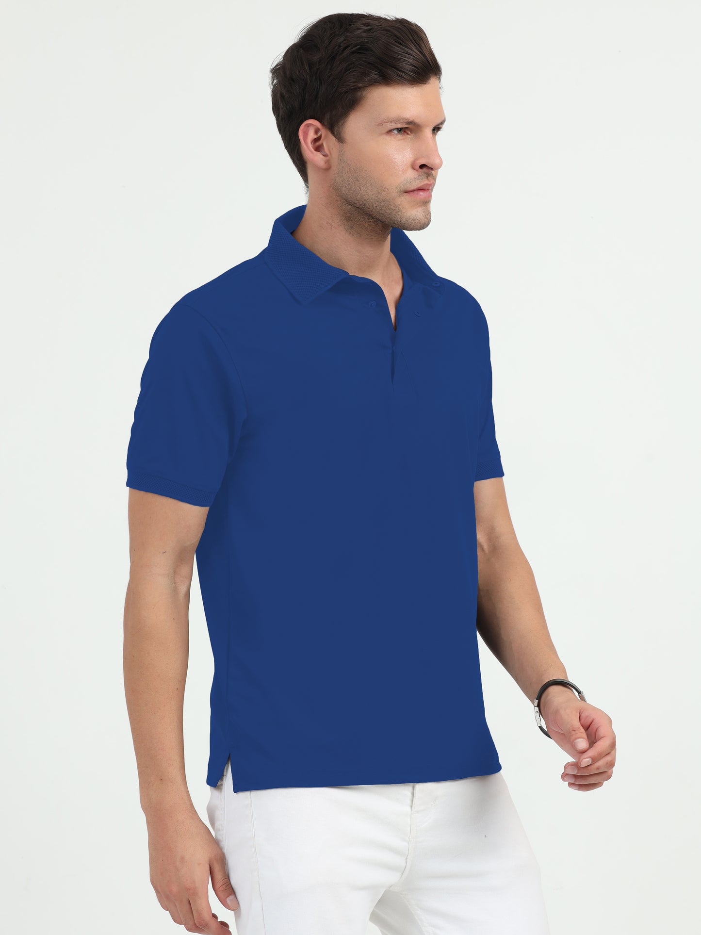 NuMode DryFit Jaquard Collar Polo - Blue