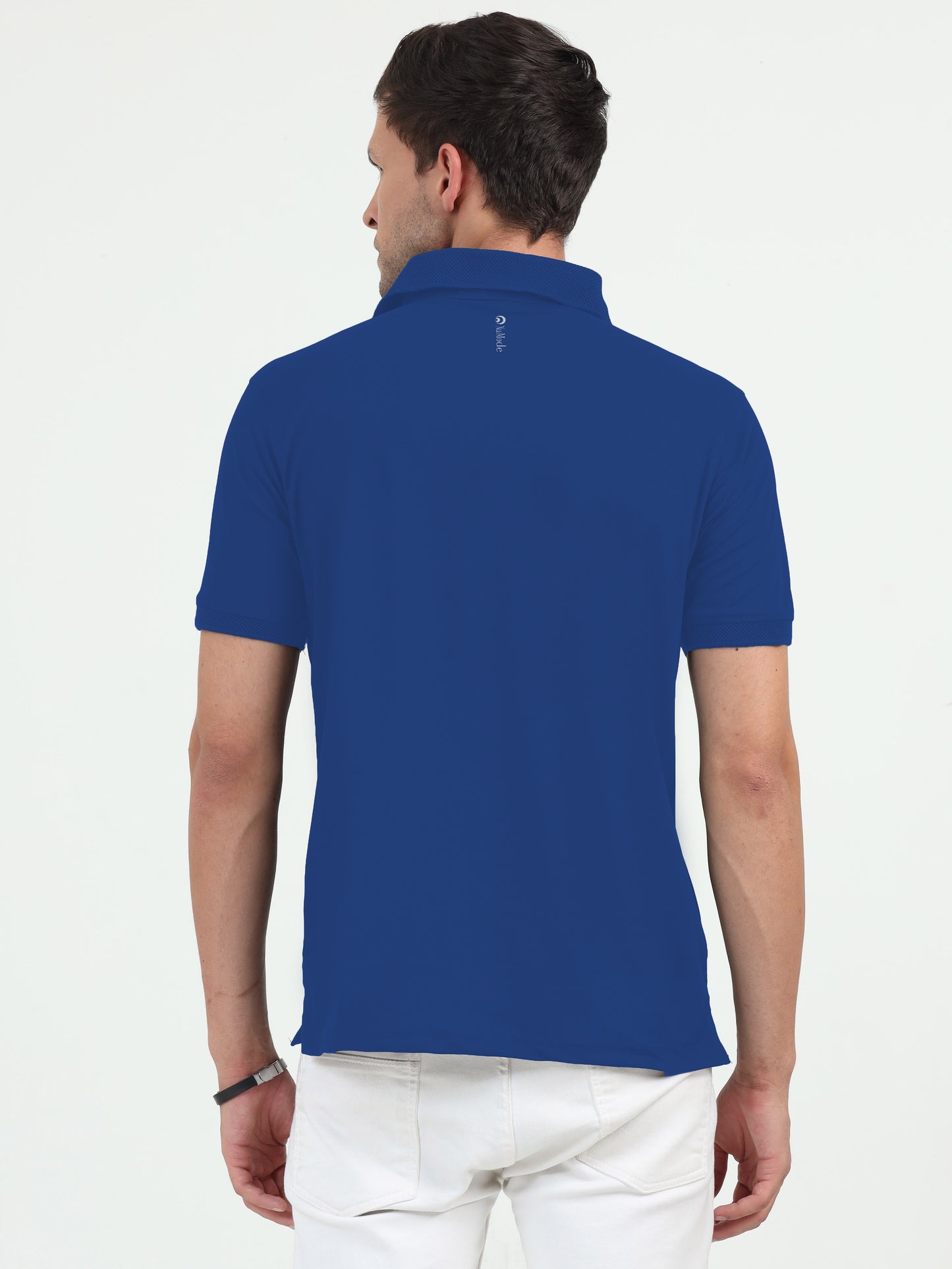 NuMode DryFit Jaquard Collar Polo - Blue