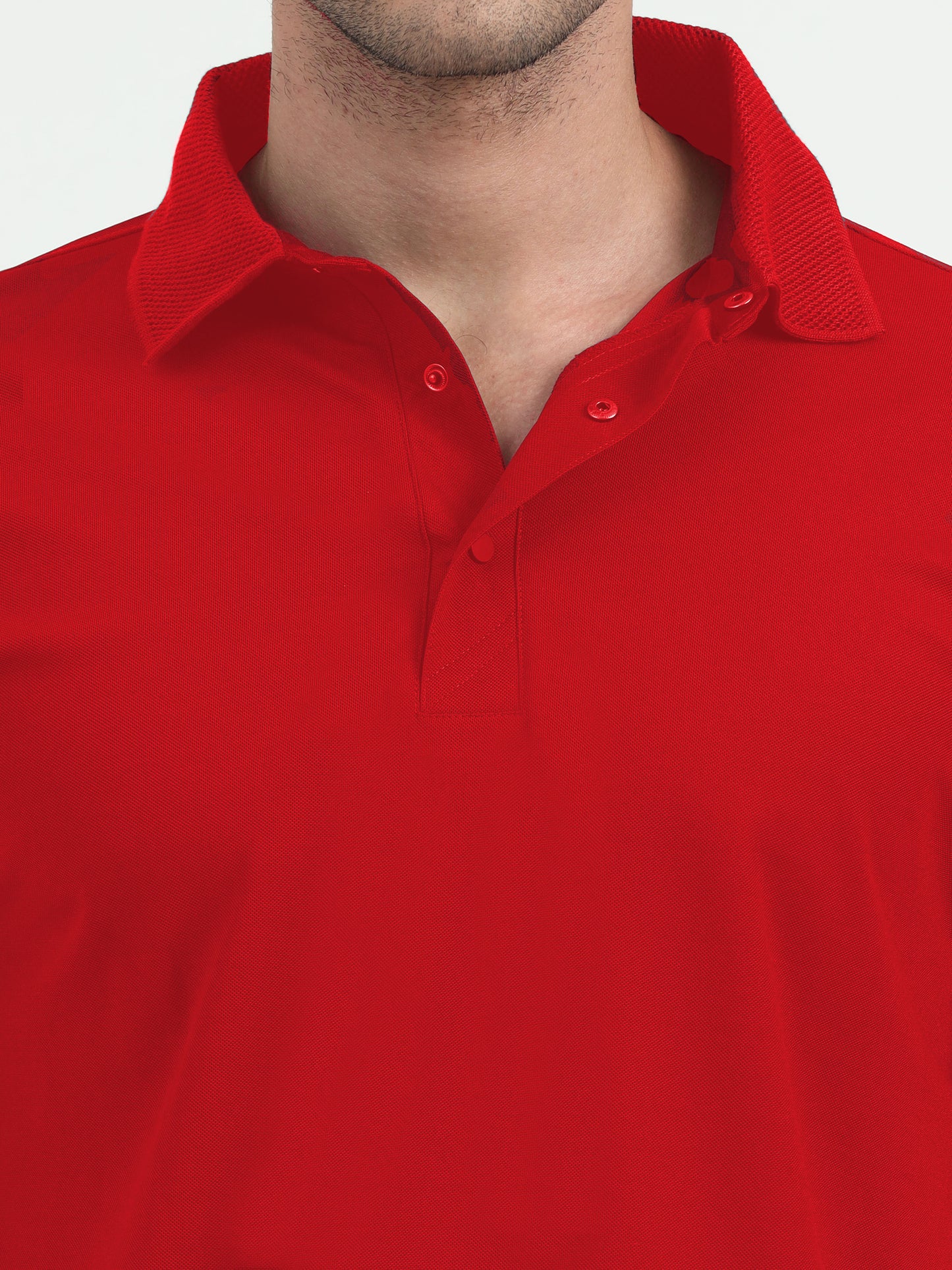 NuMode DryFit Jaquard Collar Polo - Red