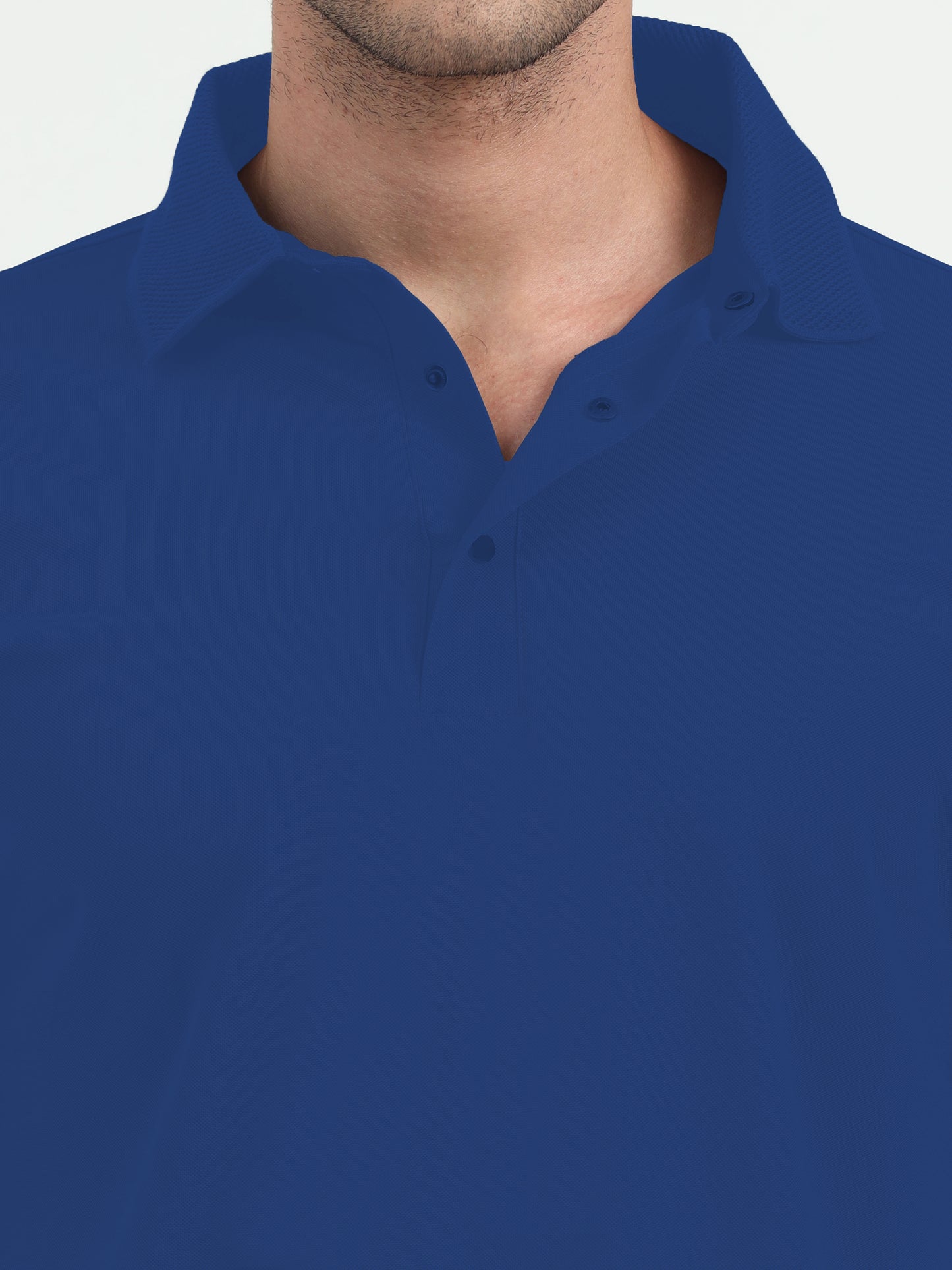 NuMode DryFit Jaquard Collar Polo - Blue